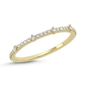 NURAN - Noelle ring i 14kt. guld m. 0,18ct. W/SI